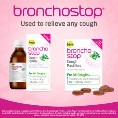 Bronchostop Cough Pastilles (20 Pastilles) - Relief for All Cough Types Including Chesty & Dry Coughs - Non Drowsy Anti Mucus Formula with Traditional Thyme Herb Extract thumbnail 3