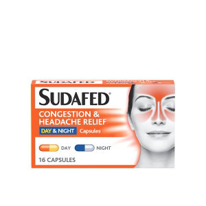 Sudafed Congestion Headache Relief Capsules, Day & Night 16s