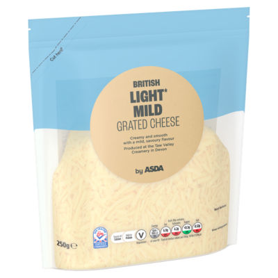 British Light Mild Grated Cheese 250g thumbnail 2