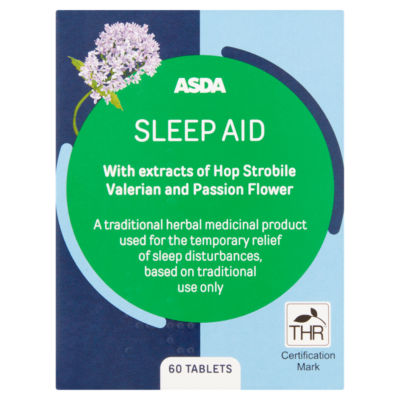 Sleep Aid with Extracts of Hop Strobile Valerian and Passion Flower 60 Tablets thumbnail 2