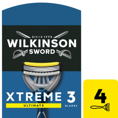 Xtreme 3 Ultimate Men's Disposable Razor 4 pack thumbnail 2