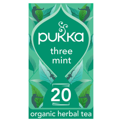 Pukka Organic Three Mint Tea With Peppermint x20Compostable Herbal Tea Bags