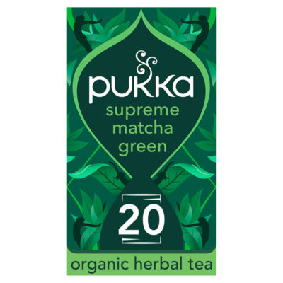 Organic Supreme Matcha Green Herbal Tea 20 Home Compostable Green Tea Bags 30g thumbnail 2