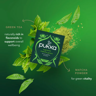 Organic Supreme Matcha Green Herbal Tea 20 Home Compostable Green Tea Bags 30g thumbnail 4