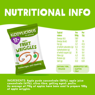 Apple Fruit Wriggles 12+ Months 4 x 12g (48g) thumbnail 4