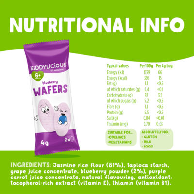 Blueberry Wafers 6+ Months 10 x 4g (40g) thumbnail 4