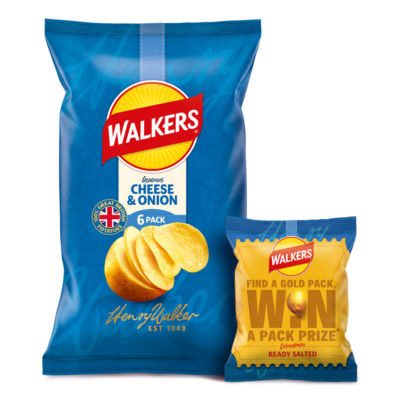 Cheese & Onion Multipack Crisps 6x25g thumbnail 2