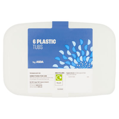6 Plastic Tubs thumbnail 2