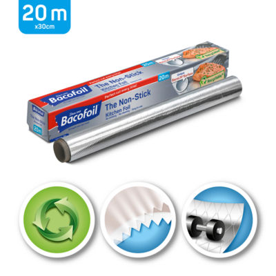Non-Stick Kitchen Foil with BacoLift Surface and Easy Cut System 30cm x 20m thumbnail 3