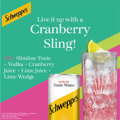 Slimline Tonic Water 12 x 150ml Cans thumbnail 3