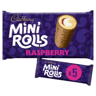 Milk Chocolate Raspberry Mini Rolls Cakes 5 Pack thumbnail 2