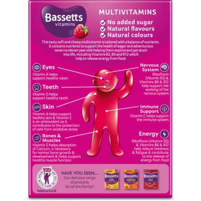 Multivitamins 7-11 Years 30 Gummies Raspberry Flavour thumbnail 3