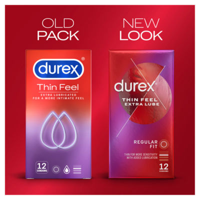 Thin Feel Extra Lube 12 Condoms thumbnail 3