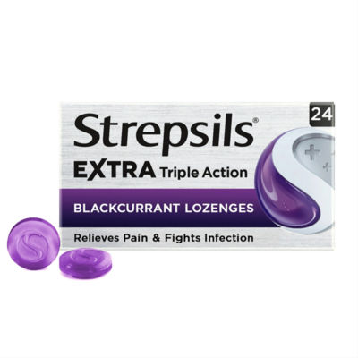 Extra Triple Action Blackcurrant Lozenges 24 Lozenges