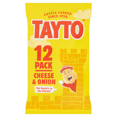 Cheese & Onion Flavour Potato Crisps 12 x 25g thumbnail 2
