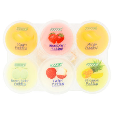Assorted Fruit Flavour Jelly Pudding with Coconut Gel Pieces 6 x 80g thumbnail 2
