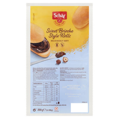 Gluten-Free Sweet Brioche Style Rolls 2 x 100g (200g)