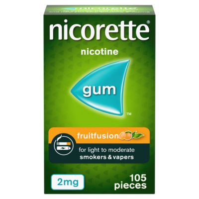 Fruitfusion 2mg Gum 105 Pieces, Stop Smoking and Stop Vaping Aid. thumbnail 2