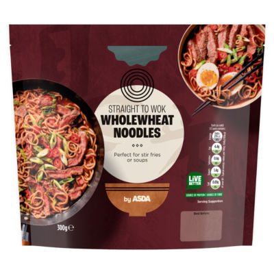 Straight to Wok Wholewheat Noodles 300g thumbnail 2