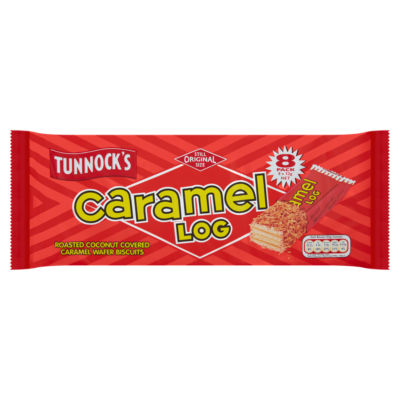Caramel Log Roasted Coconut Covered Caramel Wafer Biscuits 8 x 32g thumbnail 2