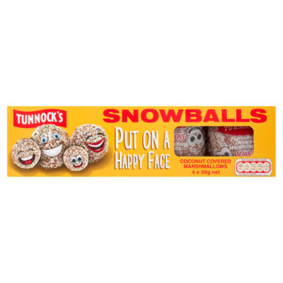 Snowballs Coconut Covered Marshmallows 4 x 30g (120g)