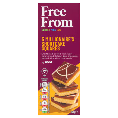 Free From by  5 Millionaires' Shortcake Squares 150g thumbnail 2