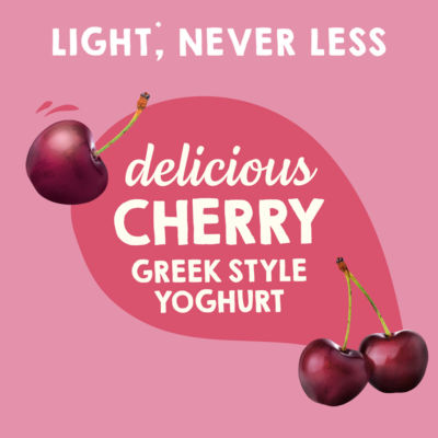 Cherry Greek Style Fat Free Yoghurt Multipack 4x115g thumbnail 4