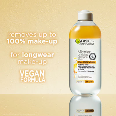 Micellar Water Oil Infused Facial Cleanser for Waterproof Makeup 400ml thumbnail 3