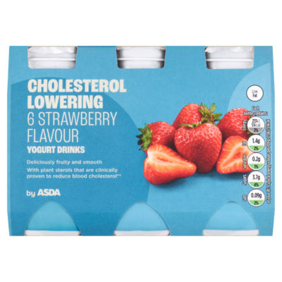 Cholesterol Lowering 6 Strawberry Flavour Yogurt Drinks 6 x 100g (600g) thumbnail 2