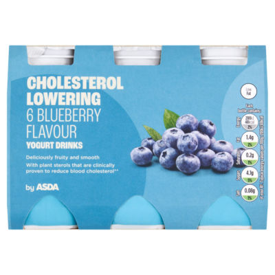 Cholesterol Lowering Blueberry Flavour Yoghurt Drinks 6 x 100g (600g) thumbnail 2