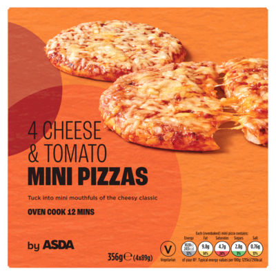 4 Mini Pizzas Cheese & Tomato 4 x 89g (356g) thumbnail 2