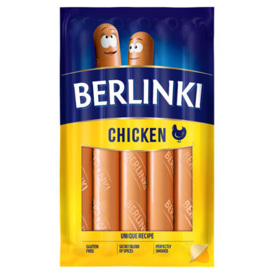 Morliny Berlinki Smoked Chicken Hot Dogs