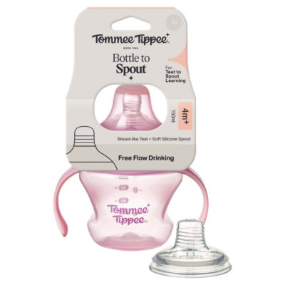 1x Bottle to Spout Cup, Easy-Grip, 4 Months+, Assorted Colours thumbnail 2