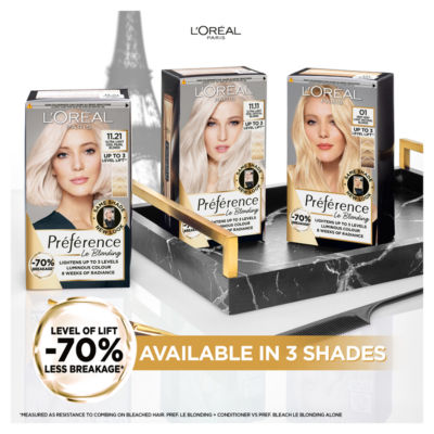 Preference 11.11 Le Blonding: Ultra-Light Cool Crystal Blonde for luminous lightened results. thumbnail 4