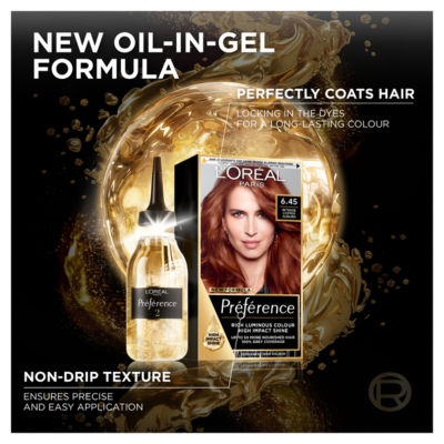 Preference 6.45 Intense Copper Auburn: Long-lasting, luminous permanent hair colour. thumbnail 4