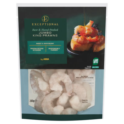 Raw & Hand-Peeled Jumbo King Prawns 200g thumbnail 2