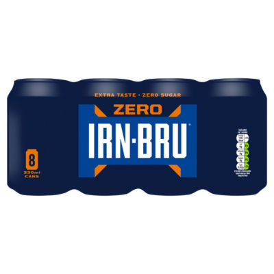 IRN-BRU ZERO Sugar Soft Drink Can Multipack 8x330ml