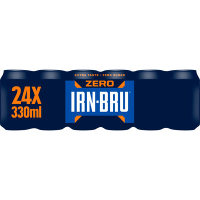 IRN-BRU ZERO Sugar Soft Drink Can Multipack 24x330ml thumbnail 3