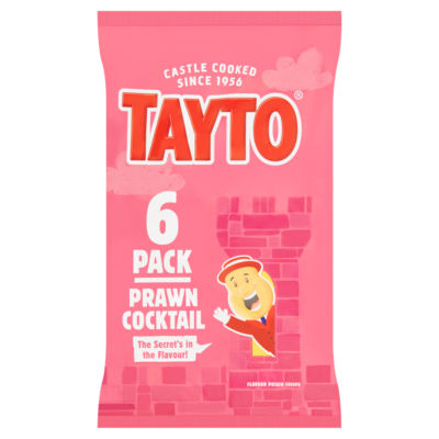 Prawn Cocktail Flavour Potato Crisps 6 x 25g
