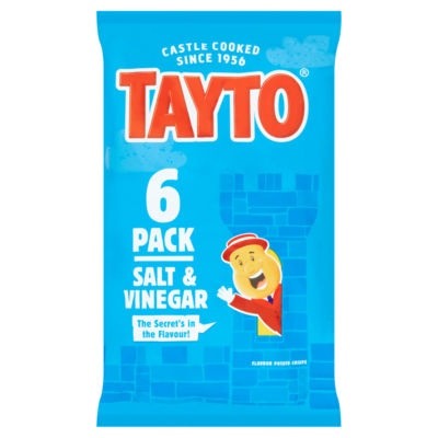 Salt & Vinegar Flavour Potato Crisps 6 x 25g thumbnail 2