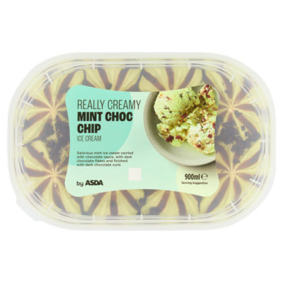 ASDA Really Creamy Mint Choc Chip Ice Cream