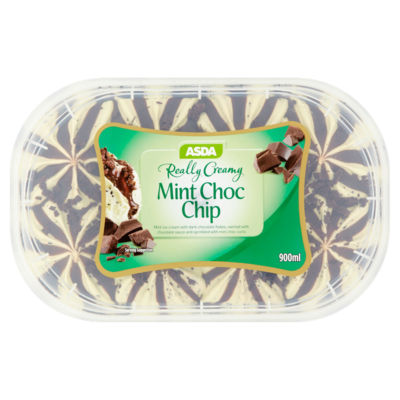 Really Creamy Mint Choc Chip Ice Cream 900ml thumbnail 3