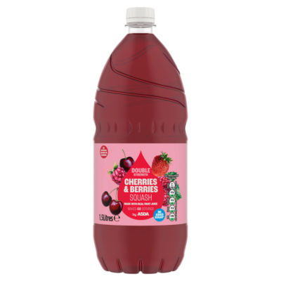 ASDA No Added Sugar Double Strength Cherries & Berries Squash