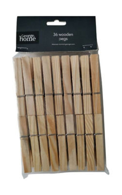 36pk Wooden Pegs thumbnail 2