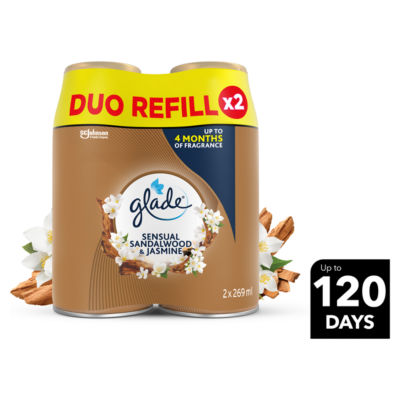 Automatic Spray Twin Refill Air Freshener Sandalwood & Jasmine 2x269ml thumbnail 2