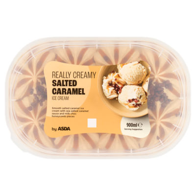 ASDA Really Creamy Salted Caramel Ice Cream 900ml