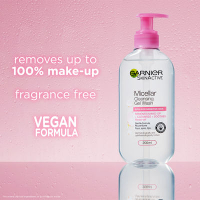Micellar Gel Face Wash Cleanser For Sensitive Skin 200ml thumbnail 3