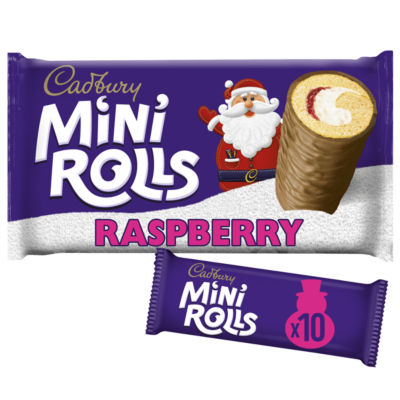 Milk Chocolate Raspberry Mini Rolls Cakes 10 Pack thumbnail 3