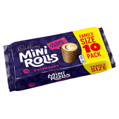 Milk Chocolate Raspberry Mini Rolls Cakes 10 Pack thumbnail 4