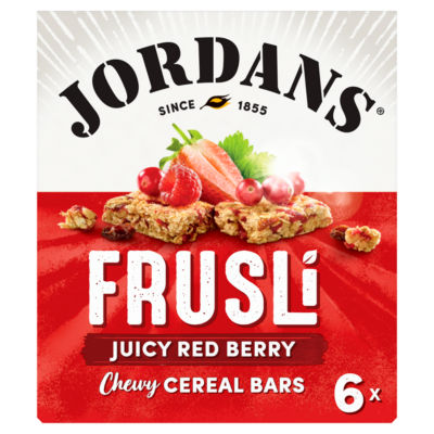 Frusli Juicy Red Berry Chewy Oat Cereal Snack Bars 6 x 25g (150g) thumbnail 2